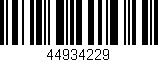 Código de barras (EAN, GTIN, SKU, ISBN): '44934229'