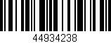 Código de barras (EAN, GTIN, SKU, ISBN): '44934238'
