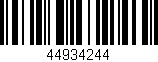 Código de barras (EAN, GTIN, SKU, ISBN): '44934244'