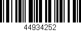 Código de barras (EAN, GTIN, SKU, ISBN): '44934252'