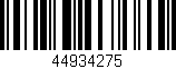 Código de barras (EAN, GTIN, SKU, ISBN): '44934275'