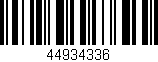 Código de barras (EAN, GTIN, SKU, ISBN): '44934336'