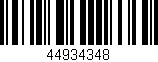 Código de barras (EAN, GTIN, SKU, ISBN): '44934348'