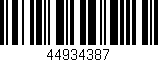 Código de barras (EAN, GTIN, SKU, ISBN): '44934387'