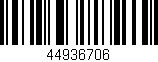 Código de barras (EAN, GTIN, SKU, ISBN): '44936706'
