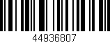 Código de barras (EAN, GTIN, SKU, ISBN): '44936807'