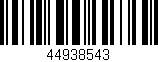 Código de barras (EAN, GTIN, SKU, ISBN): '44938543'