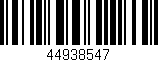 Código de barras (EAN, GTIN, SKU, ISBN): '44938547'