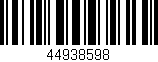 Código de barras (EAN, GTIN, SKU, ISBN): '44938598'