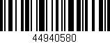 Código de barras (EAN, GTIN, SKU, ISBN): '44940580'