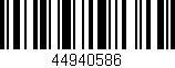Código de barras (EAN, GTIN, SKU, ISBN): '44940586'