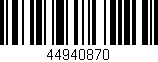 Código de barras (EAN, GTIN, SKU, ISBN): '44940870'