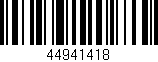 Código de barras (EAN, GTIN, SKU, ISBN): '44941418'