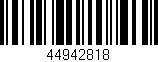 Código de barras (EAN, GTIN, SKU, ISBN): '44942818'