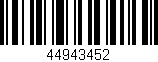 Código de barras (EAN, GTIN, SKU, ISBN): '44943452'