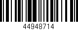 Código de barras (EAN, GTIN, SKU, ISBN): '44948714'
