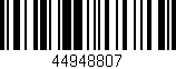 Código de barras (EAN, GTIN, SKU, ISBN): '44948807'