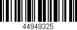 Código de barras (EAN, GTIN, SKU, ISBN): '44949325'