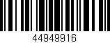 Código de barras (EAN, GTIN, SKU, ISBN): '44949916'