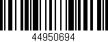Código de barras (EAN, GTIN, SKU, ISBN): '44950694'