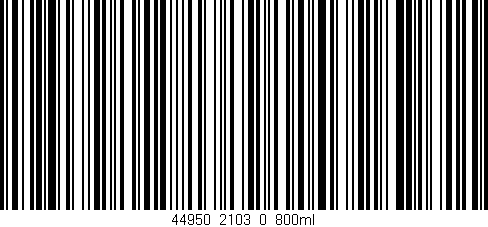 Código de barras (EAN, GTIN, SKU, ISBN): '44950_2103_0_800ml'