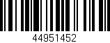 Código de barras (EAN, GTIN, SKU, ISBN): '44951452'
