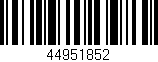 Código de barras (EAN, GTIN, SKU, ISBN): '44951852'