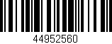 Código de barras (EAN, GTIN, SKU, ISBN): '44952560'