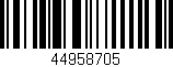 Código de barras (EAN, GTIN, SKU, ISBN): '44958705'