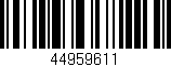 Código de barras (EAN, GTIN, SKU, ISBN): '44959611'