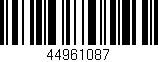 Código de barras (EAN, GTIN, SKU, ISBN): '44961087'