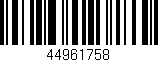 Código de barras (EAN, GTIN, SKU, ISBN): '44961758'