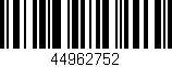 Código de barras (EAN, GTIN, SKU, ISBN): '44962752'