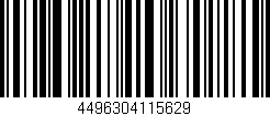 Código de barras (EAN, GTIN, SKU, ISBN): '4496304115629'