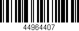 Código de barras (EAN, GTIN, SKU, ISBN): '44964407'