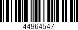 Código de barras (EAN, GTIN, SKU, ISBN): '44964547'
