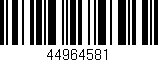 Código de barras (EAN, GTIN, SKU, ISBN): '44964581'