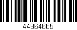 Código de barras (EAN, GTIN, SKU, ISBN): '44964665'
