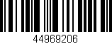 Código de barras (EAN, GTIN, SKU, ISBN): '44969206'