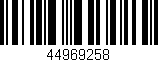 Código de barras (EAN, GTIN, SKU, ISBN): '44969258'