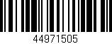 Código de barras (EAN, GTIN, SKU, ISBN): '44971505'
