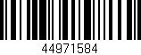 Código de barras (EAN, GTIN, SKU, ISBN): '44971584'