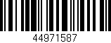 Código de barras (EAN, GTIN, SKU, ISBN): '44971587'