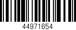 Código de barras (EAN, GTIN, SKU, ISBN): '44971654'