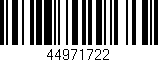 Código de barras (EAN, GTIN, SKU, ISBN): '44971722'