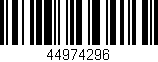Código de barras (EAN, GTIN, SKU, ISBN): '44974296'
