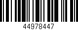 Código de barras (EAN, GTIN, SKU, ISBN): '44978447'