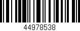 Código de barras (EAN, GTIN, SKU, ISBN): '44978538'