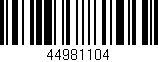 Código de barras (EAN, GTIN, SKU, ISBN): '44981104'