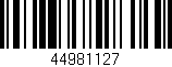 Código de barras (EAN, GTIN, SKU, ISBN): '44981127'